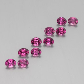 Granato rodolite naturale rosso da 4,12 ct, taglio ovale, VS