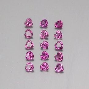 Granato rodolite naturale porpora da 3,54 ct, a forma di cuore, VVS-VS