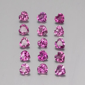 Granato rodolite naturale porpora da 3,54 ct, a forma di cuore, VVS-VS