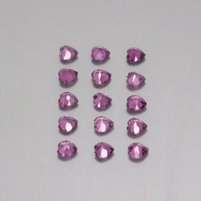 Granato rodolite naturale porpora da 3,54 ct, a forma di cuore, VVS-VS