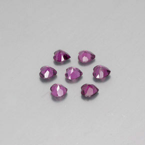 Granato rodolite naturale rosso da  ct, a forma di cuore, VVS-VS