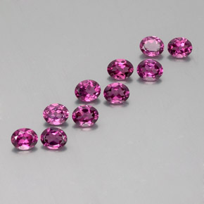 Granato rodolite naturale porpora da 3,98 ct, taglio ovale, VS