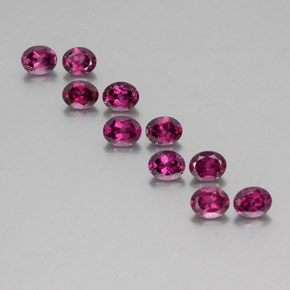 Granato rodolite naturale rosso da 4,65 ct, taglio ovale, VS