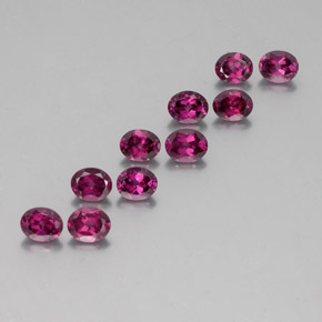 Granato rodolite naturale rosso da 4,65 ct, taglio ovale, VS