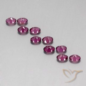 Gemme di Granato rodolite Rosso lampone naturale da 4.57 ct, Ovale, VS