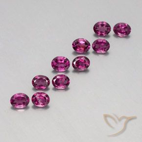 Gemme di Granato Rodolite Viola rossastro naturale da 4.08 ct, Taglio ovale, VS
