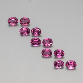 Granato rodolite naturale rosso da 3,97 ct, taglio ovale, VS