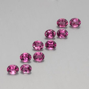 Granato rodolite naturale rosso da 3,97 ct, taglio ovale, VS