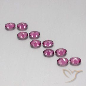Gemme di Granato Rodolite Viola rossastro naturale da 4.23 ct, Taglio ovale, VS