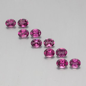Granato rodolite naturale rosso da 3,93 ct, taglio ovale, VS