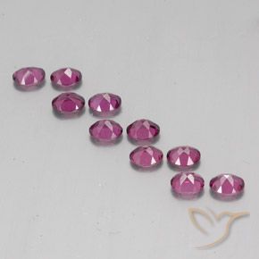 Gemme di Granato rodolite Viola medio naturale da 4.33 ct, Ovale, VS