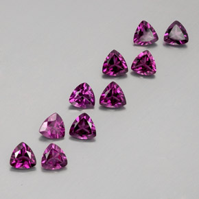Granato rodolite naturale rosso da  ct, trillion, VVS-VS