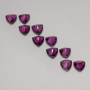 Granato rodolite naturale rosso da  ct, trillion, VVS-VS