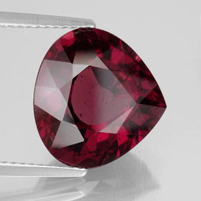 Granato rodolite naturale rosso da 8,50 ct, taglio a pera, VS-SI