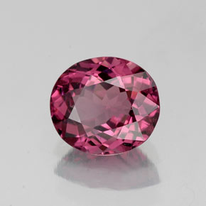 Granato Rodolite Rosso lampone naturale da 1.48 ct, Taglio ovale, VVS