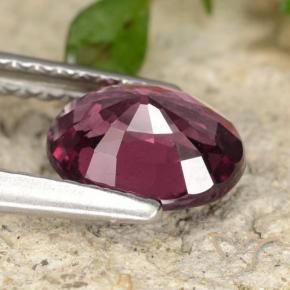 Granato rodolite Viola scuro naturale da 1.39 ct, Ovale, VS