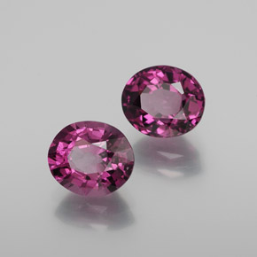 Granato rodolite naturale rosso da 2,90 ct, taglio ovale, VVS-VS