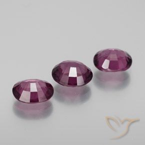 Gemme di Granato rodolite Viola rossastro naturale da 2.93 ct, Ovale, VS