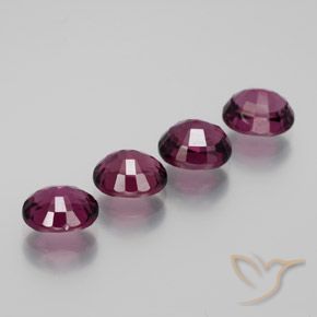 Gemme di Granato rodolite Rosso lampone naturale da 4.72 ct, Ovale, VVS-VS