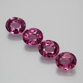 Granato rodolite naturale porpora da 4,08 ct, taglio ovale, VVS-VS