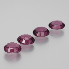 Granato rodolite naturale porpora da 4,08 ct, taglio ovale, VVS-VS