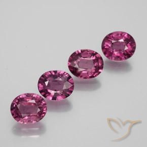 Granato rodolite naturale porpora da 3,87 ct, taglio ovale, VVS-VS