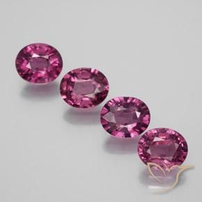 Granato rodolite naturale porpora da 3,87 ct, taglio ovale, VVS-VS