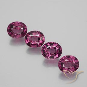 Granato rodolite naturale porpora da 4,73 ct, taglio ovale, VVS-VS