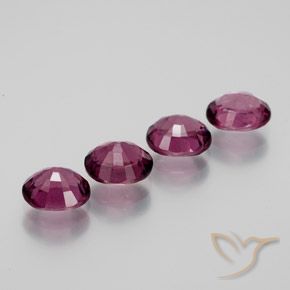 Gemme di Granato rodolite Rosso lampone naturale da 3.58 ct, Ovale, VS