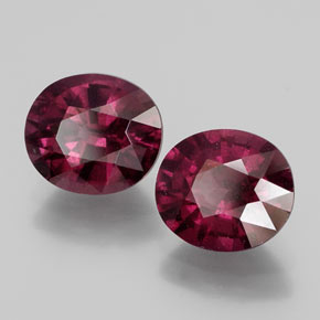 Gemme di Granato Rodolite Rosso lampone naturale da 3.53 ct, Taglio ovale, VS