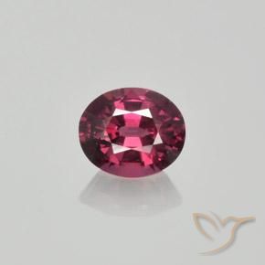 1.36ct Naturale Rosso lampone Granato rodolite, Ovale, VS