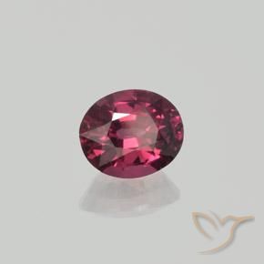 Granato rodolite Rosso lampone naturale da 1.36 ct, Ovale, VS