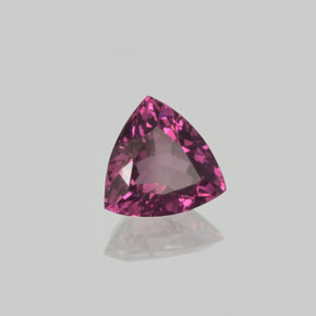 Granato Rodolite Rosso lampone naturale da 1.20 ct, Taglio trillion, VS
