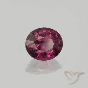 Granato rodolite Viola scuro naturale da 1.70 ct, Ovale, VS