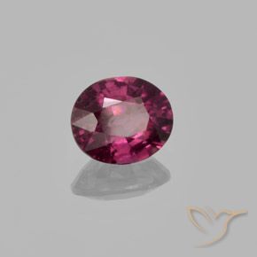 Granato rodolite Viola rossastro naturale da 1.29 ct, Ovale, VS