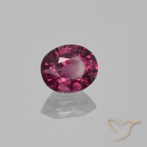 Granato rodolite Rosso lampone naturale da 1.45 ct, Ovale, VS