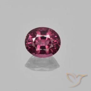 1.37ct Naturale Viola scuro Granato rodolite, Ovale, VS