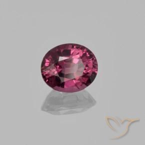 Granato rodolite Viola scuro naturale da 1.37 ct, Ovale, VS