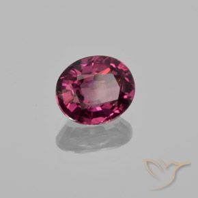 Granato rodolite Viola medio-scuro naturale da 1.37 ct, Ovale, VS