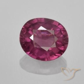 Granato rodolite naturale porpora da 1,60 ct, taglio ovale, VS