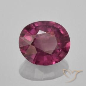 Granato rodolite naturale porpora da 1,60 ct, taglio ovale, VS