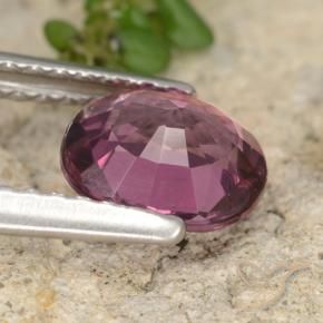 Granato rodolite Rosa violetto naturale da 1.23 ct, Ovale, VS
