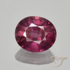 1.65ct Naturale Viola medio-scuro Granato rodolite, Ovale, VS