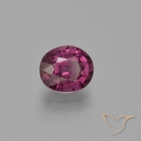 Granato rodolite Rosso lampone naturale da 1.71 ct, Ovale, VS