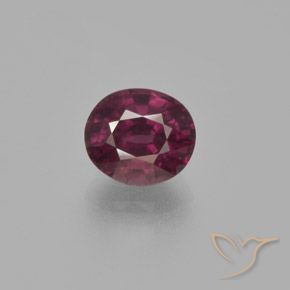 2.06ct Naturale Viola scuro Granato rodolite, Ovale, VS
