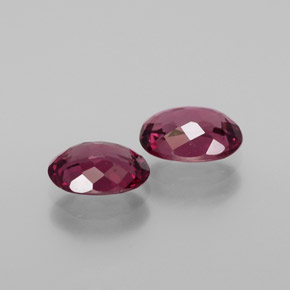 Gemme di Granato Rodolite Rosso lampone naturale da  ct, Taglio ovale, VS