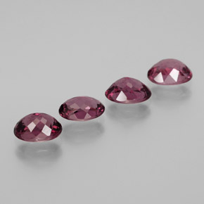 Gemme di Granato Rodolite Rosso lampone naturale da  ct, Taglio ovale, VS