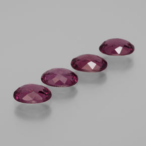 Gemme di Granato Rodolite Rosso lampone naturale da  ct, Taglio ovale, VS