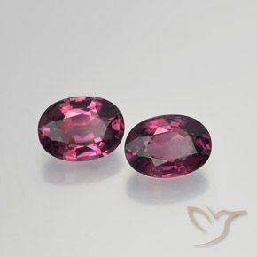Gemme di Granato rodolite Rosso medio naturale da 2.24 ct, Ovale, VS