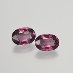 Granato rodolite naturale porpora da 2,12 ct, taglio ovale, VS